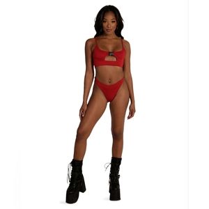 NEW 2 PIECE IHEARTRAVES RED AS A CHERRY CUT OUT SPEED CLASP FESTIVAL SET